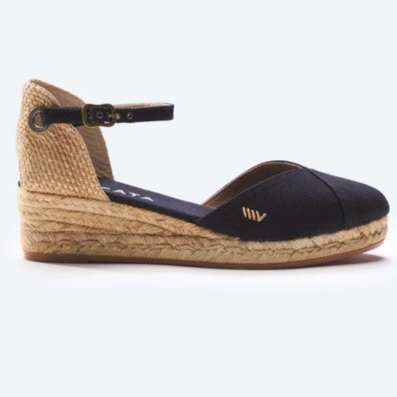 Viscata Barcelona Pubol Canvas Espadrille Low Wedges - Picture 2 of 13